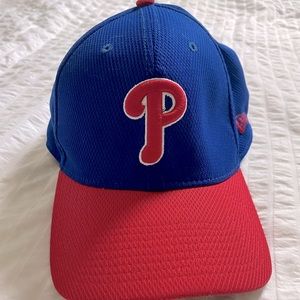 Phillies Baseball Cap Blue And Red Medium-Large